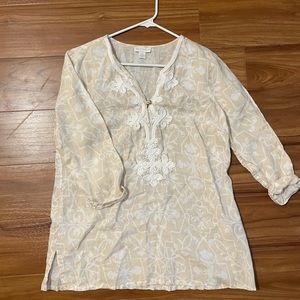 Charter Club 100% Linen Tunic